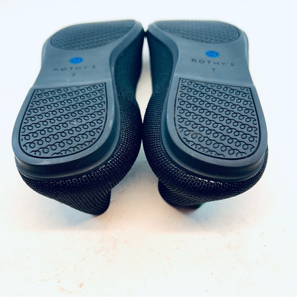 Rothy's Black Round Toe The Flat Slip On Knit Ballet Flats, size 7 EU 37.5 - Picture 13 of 13